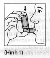 Giữ bình xịt, ngậm môi xung quanh ống ngậm