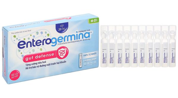 Men vi sinh Enterogermina Gut Defense tăng cường tiêu hóa hộp 20 ống x 5ml