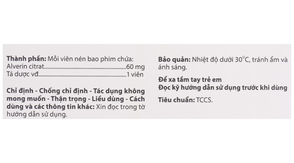 Spas-agi 60 chống đau do co thắt cơ trơn ở đường tiêu hóa (6 vỉ x 10 viên)