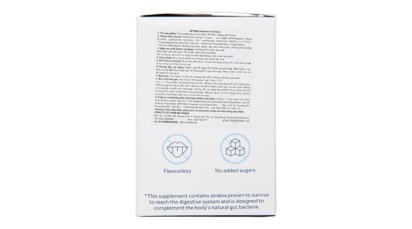 Men vi sinh Optibac Babies & Children bổ sung lợi khuẩn cho đường ruột hộp 30 gói