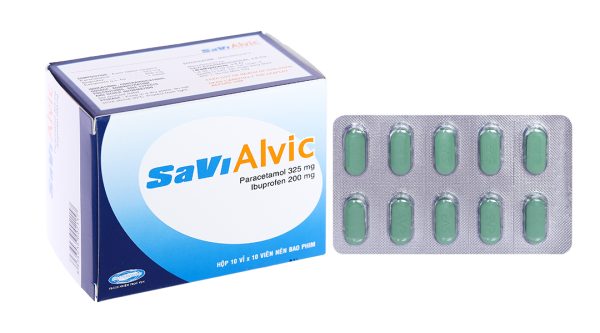 SaVi Alvic giảm đau, hạ sốt, kháng viêm (10 vỉ x 10 viên)