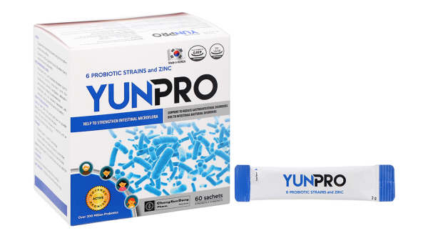 Men vi sinh Yunpro bổ sung lợi khuẩn hộp 60 gói x 2g