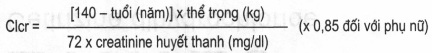 Công thức độ thanh thải creatinine
