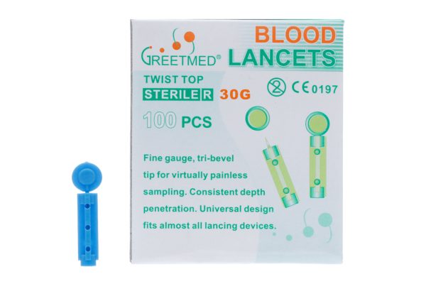 Kim lấy máu Greetmed Blood Lancets hộp 100 cái