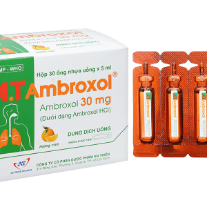 Dung dịch uống A.T Ambroxol tan đàm trong bệnh lý hô hấp (30 ống x  5ml)