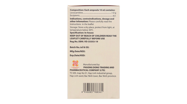 Dung dịch uống Abanuti 1g trị thiếu Carnitine (20 ống x 10ml)