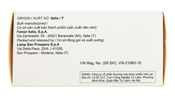 Acarbose Friulchem 50mg trị đái tháo đường tuýp 2 (9 vỉ x 10 viên)