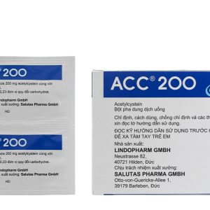 Bột pha dung dịch uống ACC 200 tan đàm trong bệnh lý hô hấp (50 gói x 3g)