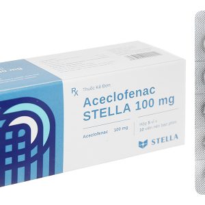 Aceclofenac Stella 100mg giảm đau, kháng viêm xương khớp (5 vỉ x 10 viên)