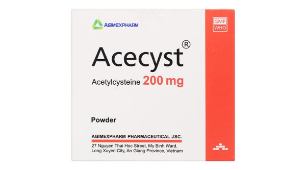 Thuốc bột Acecyst 200mg long đàm, dịu ho trong bệnh lý viêm hô hấp (30 gói x 1.6g)
