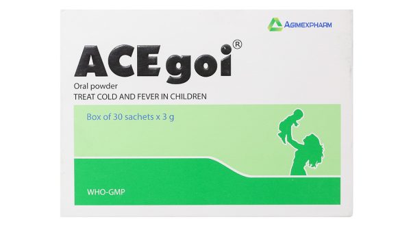 Thuốc cốm ACEgoi trị sốt, ho, sổ mũi, nhức đầu (30 gói x 3g)