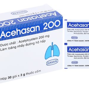 Thuốc cốm Acehasan 200 tan đàm trong bệnh lý hô hấp (30 gói x 3g)