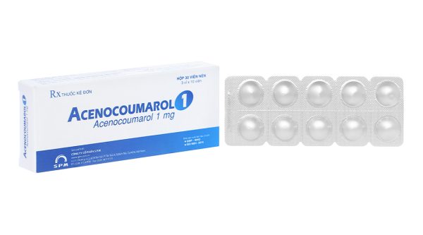Acenocoumarol 1 SPM phòng và trị bệnh nghẽn mạch (3 vỉ x 10 viên)