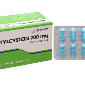 Acetylcystein Imexpharm 200mg hỗ trợ trị bệnh lý hô hấp có đờm (10 vỉ x 10 viên)