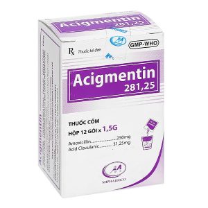 Thuốc cốm Acigmentin 281,25 trị nhiễm khuẩn (12 gói x 1.5g)