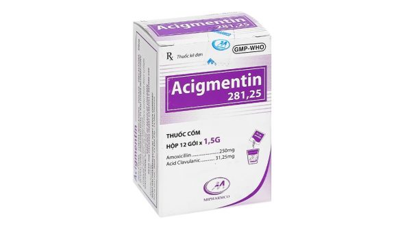 Thuốc cốm Acigmentin 281,25 trị nhiễm khuẩn (12 gói x 1.5g)
