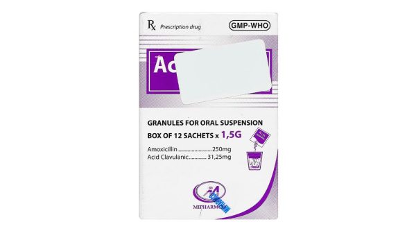 Thuốc cốm Acigmentin 281,25 trị nhiễm khuẩn (12 gói x 1.5g)