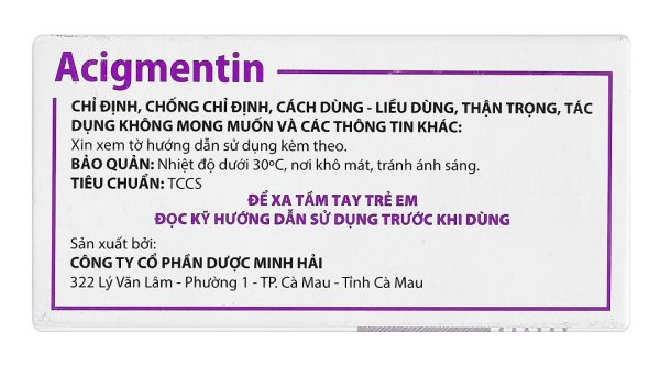 Thuốc cốm Acigmentin 281,25 trị nhiễm khuẩn (12 gói x 1.5g)
