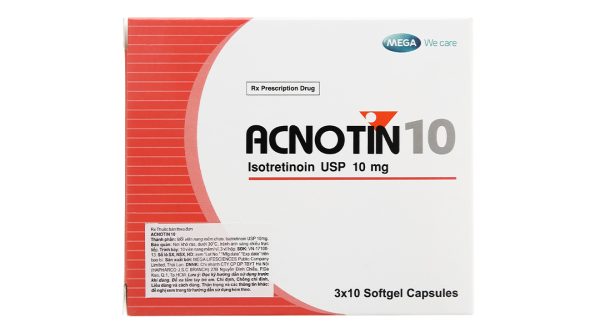 Acnotin 10 trị mụn trứng cá nặng (3 vỉ x 10 viên)