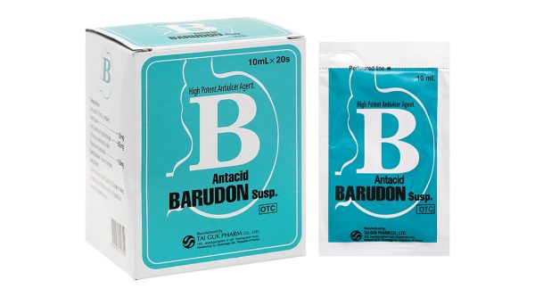 Hỗn dịch uống Barudon Susp giảm đau nhanh trong viêm dạ dày (20 gói x 10ml)