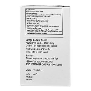 Hỗn dịch uống Barudon Susp giảm đau nhanh trong viêm dạ dày (20 gói x 10ml)
