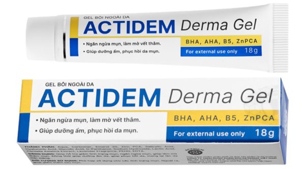 Gel Actidem Derma ngừa mụn, mờ thâm tuýp 18g