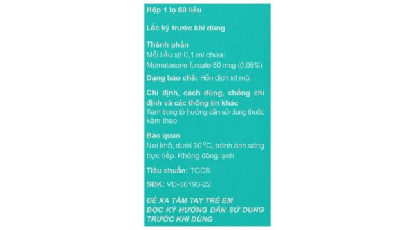 Thuốc xịt mũi Adacast điều trị triệu chứng viêm mũi theo mùa lọ 60 liều
