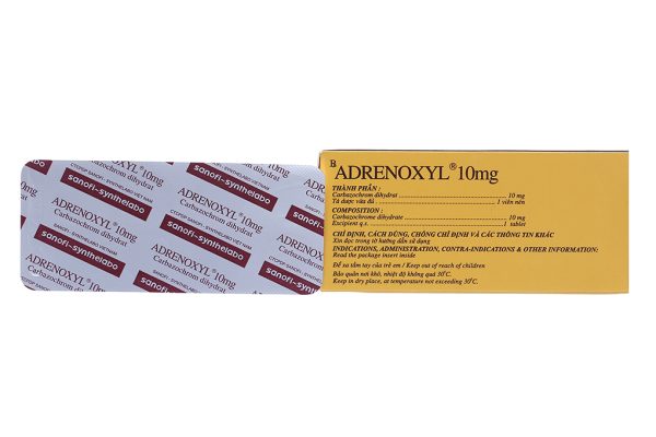 Adrenoxyl 10mg trị xuất huyết mao mạch (8 vỉ x 8 viên)