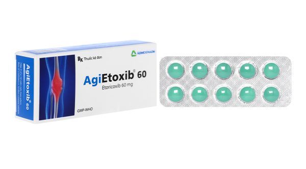 AgiEtoxib 60 giảm đau, kháng viêm xương khớp (3 vỉ x 10 viên)
