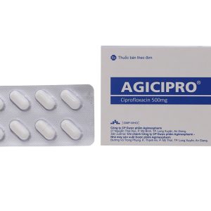 Agicipro 500mg dự phòng và trị nhiễm khuẩn nặng (10 vỉ x 10 viên)