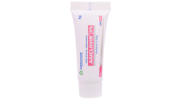 Agiclovir 5% trị các trường hợp nhiễm Herpes ở da và niêm mạc tuýp 5g