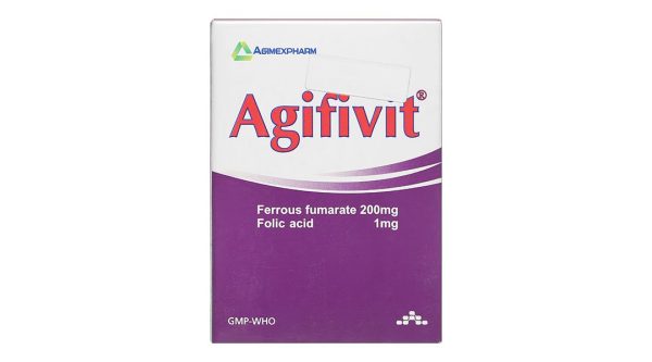 Agifivit phòng và điều trị bệnh thiếu máu do thiếu sắt và acid folic (10 vỉ x 10 viên)