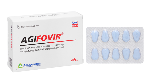 Agifovir 300mg điều trị viêm gan siêu virus B mãn tính (3 vỉ x 10 viên)