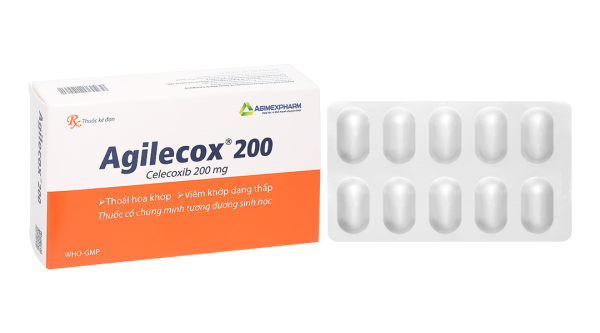 Agilecox 200 điều trị thoái hoá khớp, viêm khớp dạng thấp (2 vỉ x 10 viên)