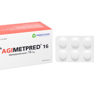 Agimetpred 16 mg kháng viêm, ức chế miễn dịch (6 vỉ x 10 viên)