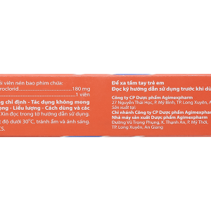 Agimfast 180 trị triệu chứng viêm mũi dị ứng, ngứa, nổi mày đay (2 vỉ x 10 viên)