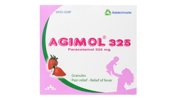 Thuốc cốm Agimol 325 giảm đau, hạ sốt (30 gói x 1.6g)