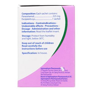Thuốc cốm Agimol 325 giảm đau, hạ sốt (30 gói x 1.6g)