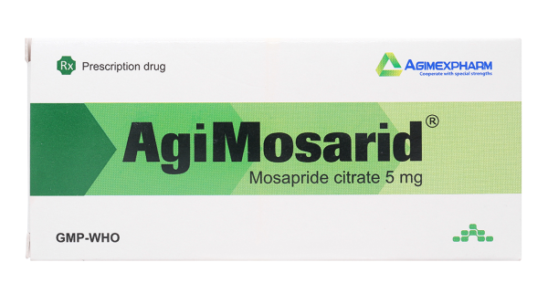 Agimosarid 5mg trị các triệu chứng dạ dày - ruột (6 vỉ x 10 viên)