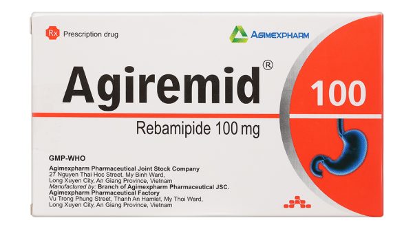 Agiremid 100 trị tổn thương niêm mạc dạ dày cấp và mãn tính (10 vỉ x 10 viên)