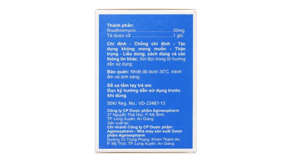 Thuốc bột Agiroxi 50 trị nhiễm khuẩn hô hấp, bệnh bạch hầu (20 gói x 1.5g)
