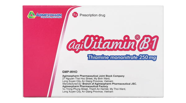 Agivitamin B1 250mg trị thiếu thiamin (10 vỉ x 10 viên)