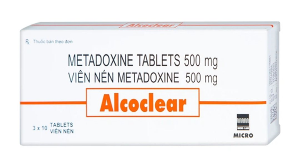 Alcoclear 500mg giải độc rượu, hỗ trợ trị bệnh lý về gan (3 vỉ x 10 viên)