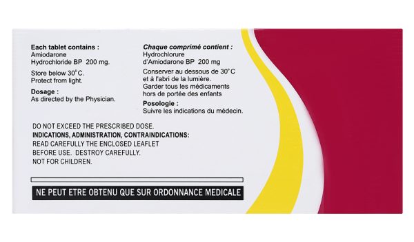 Aldarone 200mg trị loạn nhịp tim (10 vỉ x 10 viên)