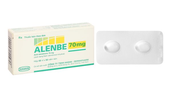 Alenbe 70mg trị loãng xương ở phụ nữ sau mãn kinh (2 vỉ x 2 viên)