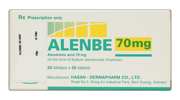 Alenbe 70mg trị loãng xương ở phụ nữ sau mãn kinh (2 vỉ x 2 viên)