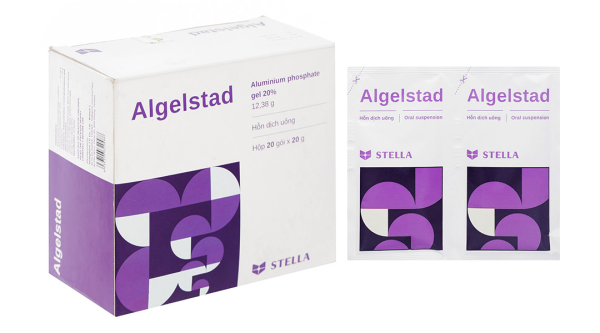 Hỗn dịch uống Algelstad 20% trị viêm thực quản, loét dạ dày tá tràng (20 gói x 20g)