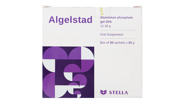 Hỗn dịch uống Algelstad 20% trị viêm thực quản, loét dạ dày tá tràng (20 gói x 20g)
