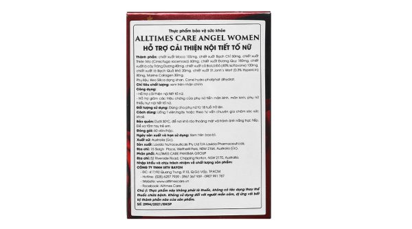 Alltimes Care Angel Women hỗ trợ cải thiện nội tiết tố nữ chai 60 viên