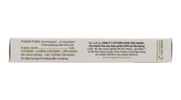 AlphaDHG 4200IU trị phù nề sau chấn thương (2 vỉ x 10 viên)